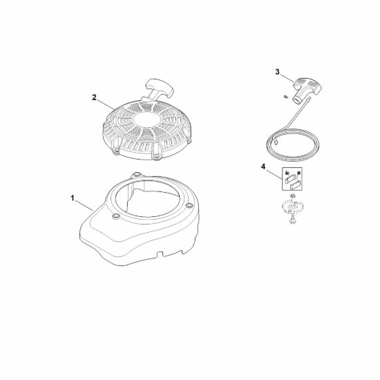 Picture of K - Coperchio ventilatore, dispositivo avviamento HD675 (HD675-3014)